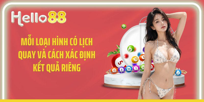 Mỗi loại hình có lịch quay và cách xác định kết quả riêng